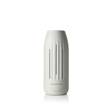 AromaTech Ambience Scent Diffuser for Essential Oil Blends & Fragrances – Waterless Scent Machine w/Bluetooth for Home, Bathroom Boutiques, Hotel, Spa – White Stone Mini