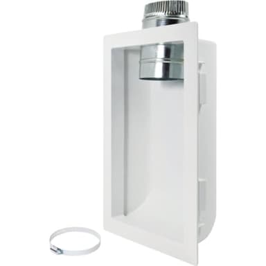Deflect-O Dryer Venting Box 4" WHT