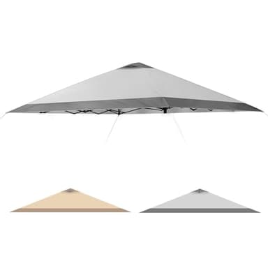 Canopy Replacement Top Cover with Air Vents for 12x12 Pop up Canopy Tent, Fit for 12x12 Pop up Gazebo, Waterproof & Anti-UV for Outdoor Shade (Frame Not Included) (Grey)