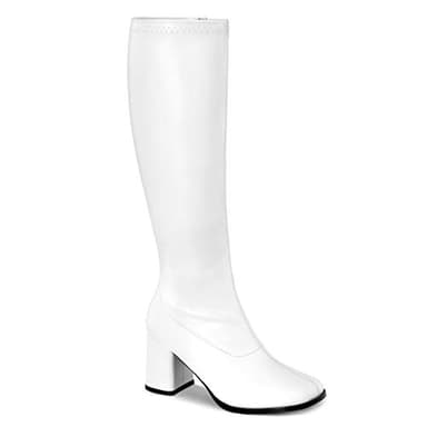 Funtasma by Pleaser Women's Gogo-300W,White Patent,7 M