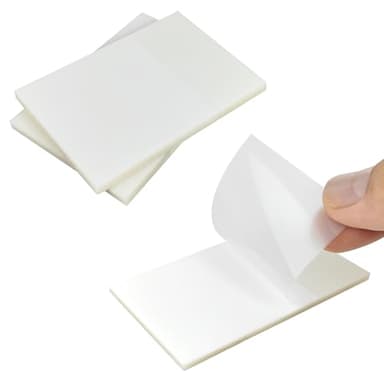 100 Pcs Transparent Sticky Notes, 2x3 Inch Waterproof See Through Sticky Notes for School Office Books Annotation (2x3 Inch)