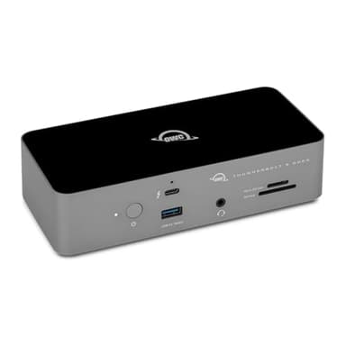 OWC 11-Port Thunderbolt 5 Docking Station, 2.5GbE, SD/Micro-SD Card Reader, Audio in/Out Jack, USB 3.2 Type-A Ports, 140W Power Delivery