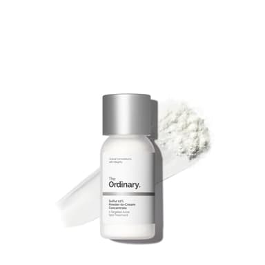 The Ordinary Sulfur 10% Powder-to-Cream Acne Spot Treatment Concentrate, Reduces Pimple Size and Zit Redness, 0.18 Oz