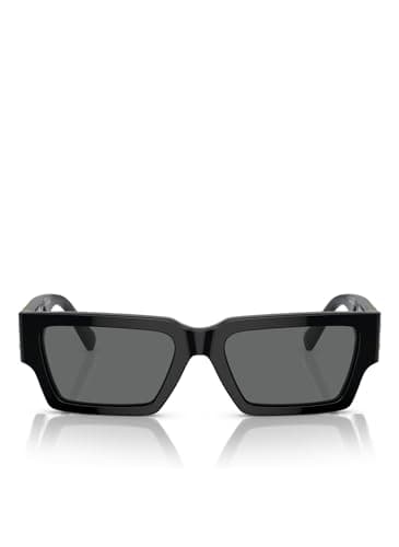 Versace Unisex Sunglasses Black Frame, Dark Grey Lenses, 54MM