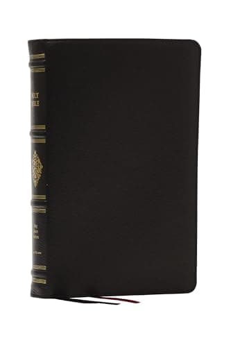 KJV, Personal Size Reference Bible, Sovereign Collection, Black Premium Goatskin Leather, Premier Collection, Comfort Print