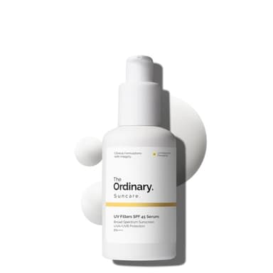 The Ordinary UV Filters SPF 45 Serum Sunscreen for Face, Lightweight Hydrating Broad-Spectrum Sunscreen, UVA/UVB Protection, Non-Comedogenic, No White Cast, 2 Fl Oz