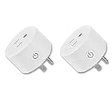 Sparkleiot Tuya WiFi Smart Plug Works with Alexa Google Assistant IFTTT for Voice Control Mini Smart Outlet Plug with Timer Function,No Hub Required,Only 2.4GHz Wi-Fi,FCC/Rohs Listed Socket(2 Pack)