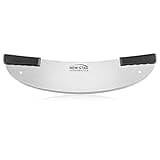 New Star 50646 Commercial Grade Stainless Steel Rocker-Style Deluxe Pizza Knife, 20-Inch