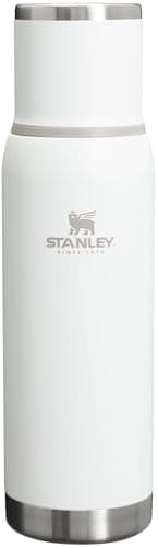 Stanley Adventure-To-Go Vacuum Bottle 1.1 qt | Wide Mouth with Leakproof Cup Lid | Keep Drinks Hot or Cold | Packable for Travel | Insulated Stainless Steel Thermal Bottle | BPA-Free | Frost