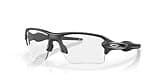 Oakley Men's OO9188 Flak 2.0 XL Polarized Rectangular Sunglasses, Steel/Clear Black Iridium Photochromic, 59 mm