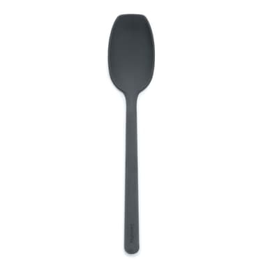 GreenPan Platinum Silicone Flat Head Spoon, Mixing Stirring Serving, Cooking Kitchen Utensil, Flexible Rubber Nonstick Cookware, Steel Core, Anti-Slip & Heat-Resistant, BPA-Free, Dishwasher Safe, Gray