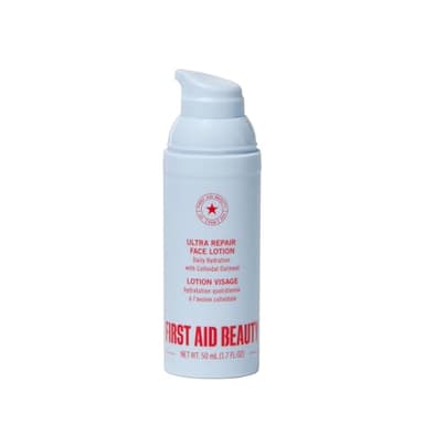 First Aid Beauty - Ultra Repair Face Moisturizer, Soothing Face Colloidal Oatmeal, Everyday Lightweight Non-Comedogenic Formula Helps Soften Skin with Ceramides and Shea Butter, 1.7 oz