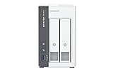 QNAP TS-216G-US - The Most Affordable 2-Bay 2.5GbE Desktop NAS, Equipped with ARM Cortex-A55 Quad-Core CPU, Built-in NPU and 4GB DDR4 RAM (Diskless)