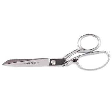 Klein Tools G208 Scissors, Made in USA, Bent Trimmer with Offset Handles for Cutting on Flat Surface Make Great Sewing Scissors, 8-1/4-Inch