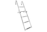 Vinland Marine Gunwale Removable Folding Boat Ladder, 4 & 5 Step, 304 Stainless Steel, Fishing & Pontoon Ladder