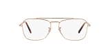 Ray-Ban RX3636V New Caravan Square Prescription Eyewear Frames, Rose Gold/Demo Lens, 55 mm