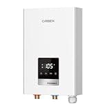 14kW Tankless Water Heater Electric, ORBEK 240 Volt On Demand Instant Hot Water Heater, with LED Digital Display, ETL Certified, Up to 3.38 GPM for 2-3 Point of Use