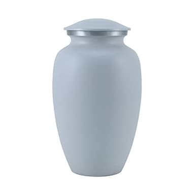Classic Alloy Cremation Urn for Ashes - Large - Holds Up to 200 Cubic Inches of Ashes - Greyish White Memorial Urn for Loved Ones