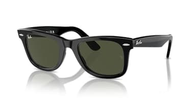 Ray-Ban RB2140 Original Wayfarer Sunglasses, Black/Green, 50 mm