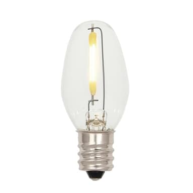 Westinghouse 5284000 0.4 Watt (4 Watt Equivalent) C7 Clear Filament LED Light Bulb, Candelabra Base, 2 Pack