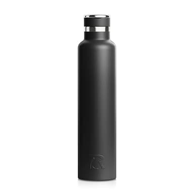 RTIC 26oz Journey Water Bottle Ceramic Lined Metal Stainless Steel Vacuum Insulated, BPA Free, Reusable, for Water, Hot and Cold Drinks, Travel, Sports, Camping, Black