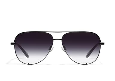 QUAY - Sunglasses for Men & Women, Aviator Lenses with UV Protection, Oversized Sunglasses (High Key Extra Large, Black)