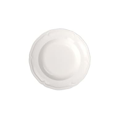 Villeroy & Boch Manoir Pasta Bowl/Soup Plate, 9 in, Premium Porcelain, White