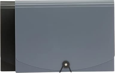 Amazon Basics PBH-2556 Expanding File, Letter Size, 12-Pack, Black & Gray