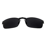 Polarized CLIP-ON Sunglasses for Oakley Metal Plate (55) OX5038 55x18 5038 (Black)