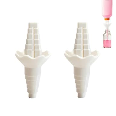 2 Pack Bottle to Bottle Transfer Connector, Flip-It Bottle Emptying Kit, Universal Transfer Connector and Funnel Adapter for Soap, Shampoo, Lotion
