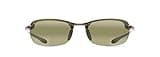 Maui Jim Men's and Women's Makaha Polarized Universal Fit Rimless Sunglasses, Trans Smoke Grey/Maui HT™, Medium, +2.5