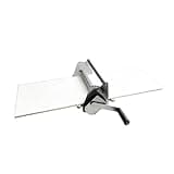 PERFORNI Pastry Sheeter and Fondant Roller, Manual, 12"" Width, Adjustable Thickness Max 2/3 inch, Manual Operation, for Croissant, Puff Pastry, Silver, CS-3080