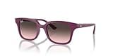 Ray-Ban Junior RJ9071S Square Sunglasses, Cherry/Pink Gradient Grey, 48 mm