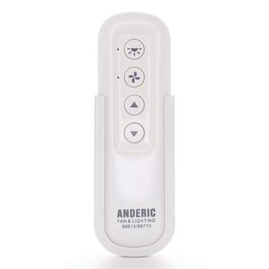 Anderic 99770 Replacement Ceiling Fan Remote Control for Hunter & Fanimation 99813 99770 99392 99118 99122 99123 99119, 3 Speed with Light Dimmer, 434MHz, Wall Mount (Remote Only)