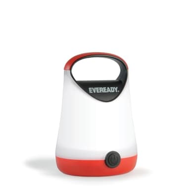 Eveready LED Camping Lantern X-250, Bright Tent Lights, Rugged Water Resistant LED Lanterns, 100 Hour Run-time, Red and Black