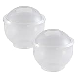 Fox Valley Traders Lettuce Keeper, Crafted With 100% Durable Plastic, Kitchen Storage and Organization - Set of 2, Each Measures 7" High x 8" Diameter With Raised Lid