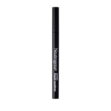 Neutrogena Precision Liquid Eyeliner with Honey & Coconut, Hypoallergenic, Smudge- & Water-Resistant Liquid Eyeliner Makeup for Sensitive Eyes, Precise Application, Jet Black, 0.013 fl. oz