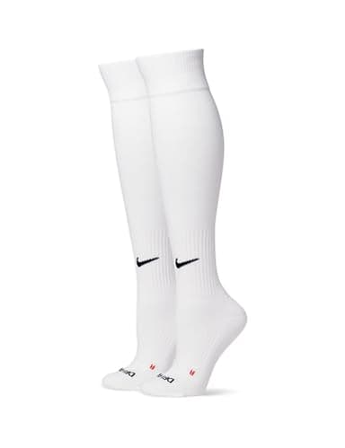 Nike Unisex Baseball/Softball Over-The-Calf Socks (2 Pairs), White/Black, Large