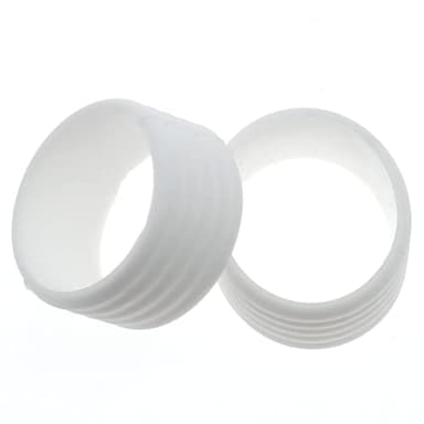 FDXGYH 2 PcsTennis Racquet Grips Tennis Racket Grip Band Rubber Ring with Non-Slip Badminton Tennis Absorbent Overgrip in Place [White]