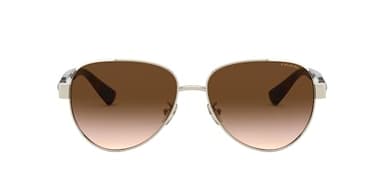 Coach HC7111 Sunglasses, Light Gold/Brown Gradient, 57 mm