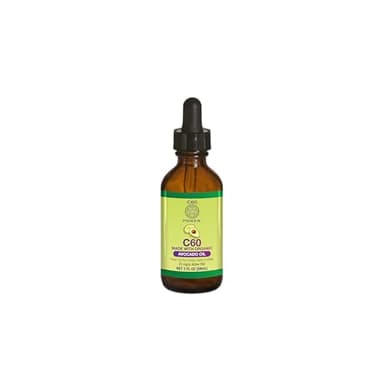 C60 Power C60 in Organic Avocado Oil - Natural Wellness & Antioxidant Support for Men & Women, 99.99% Pure Carbon Fullerenes, Promotes Energy, Mental Clarity, & Stamina - 2 fl oz Bottle