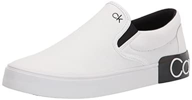 Calvin Klein Men's RYOR Sneaker, White Canvas 115, 8
