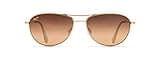 Maui Jim Men's and Women's Baby Beach Polarized Aviator Sunglasses, Gold/HCL® Bronze, Small