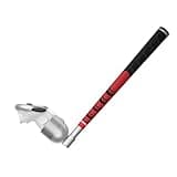 ZHGM 90 Degree VR Golf Club Attachment for Meta Quest 3S/Oculus Quest 3, Unobstructed Tracking Aluminum VR Golf Club Handle with Fixed Ring & Strap, Realistic Golf Grip for Right Hand, Red