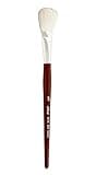 Silver Brush Limited 5519S-3/4" Silver Mop White Oval Paintbrush for Oil, Acrylic, Watercolor, Pastels, & Charcoal, Size 3/4 Inch, Short Handle