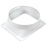 Portable Air Conditioner Hose Square to Round Coupler, for Portable Air Conditioner with Square Air Outlet and 5.9 inch Exhaust Hose, Portable Air Conditioner Parts & Accessories-AC Window Vent Kit