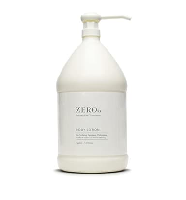 Zero% Unisex Body Lotion - 1 Gallon - Light and fresh, Nourishing, Zero Parabens, Sulfates, and Phthalates