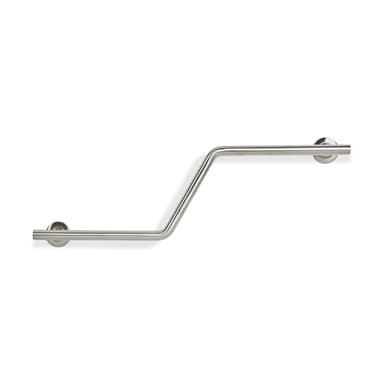 Seachrome Bathroom Grab Bar, 38 inch Stainless Steel, Left Handed Zuma Bar, 1 1/4 inch Diameter, Handicap Grab Bar, Safety Rail, Satin Stainless (GWL-3638-QCR-SS)