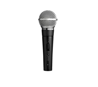 Shure SM58 Pro XLR Dynamic Microphone with On/Off Switch - Professional Studio & Live Performance Cardioid Mic for Vocals, Podcasting, and Recording (SM58S)