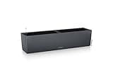 Lechuza 15683 Balconera Color 80 Self-Watering Planter for Indoor and Outdoor Use, 31" x 7" x7", Slate Matte